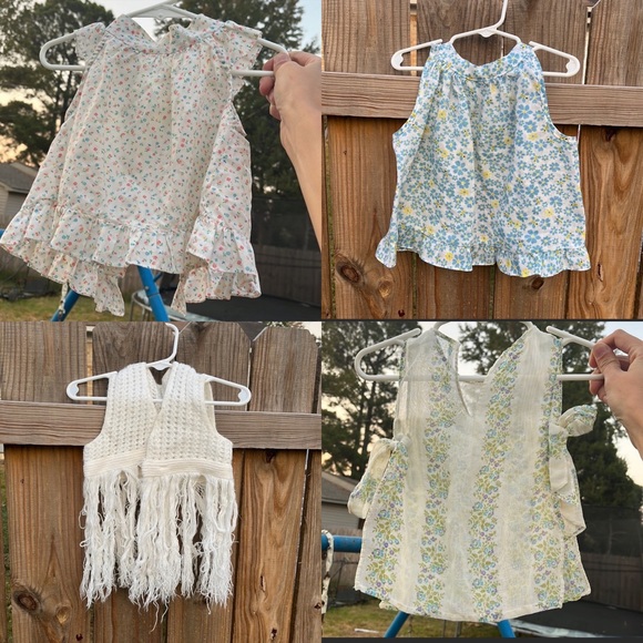 Other - Bundle of Vintage Handmade Baby Tops